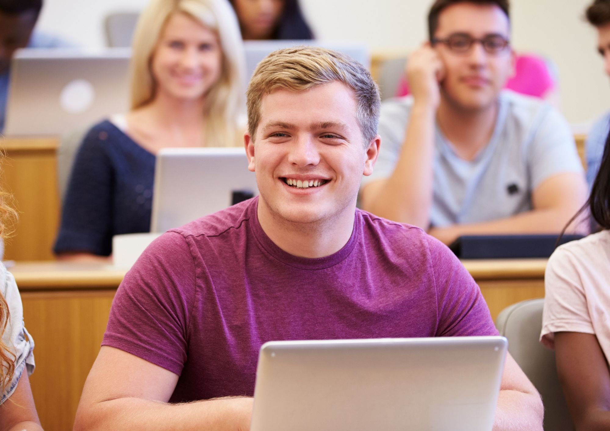 Student in lecture hall