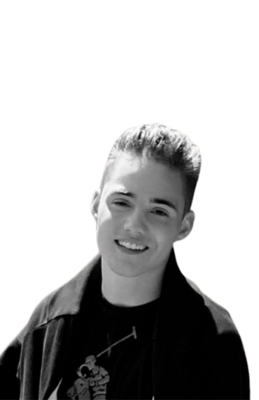 Student in schwarzweiß
